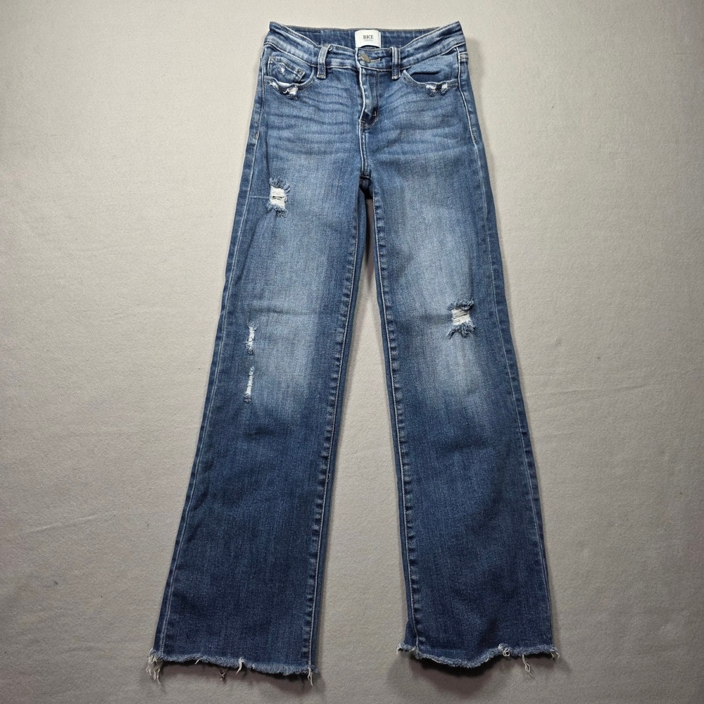 BKE Bootcut Raw Hem Dark Wash Jeans - Girls Size 12
